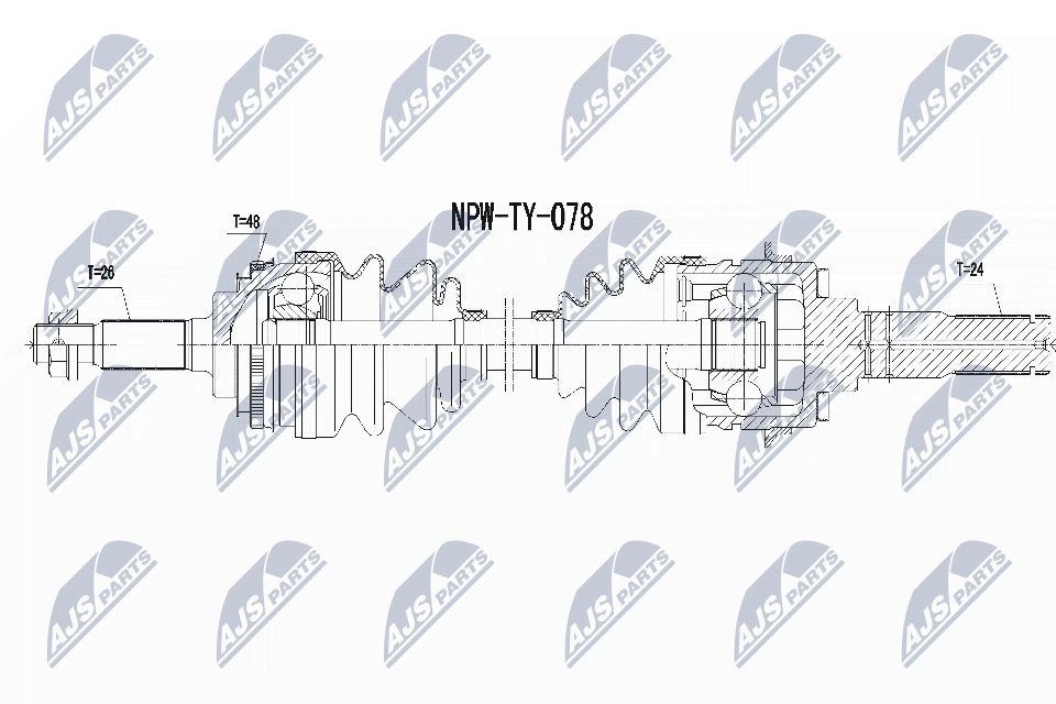 kardaninis velenas - NPW-TY-078 NTY