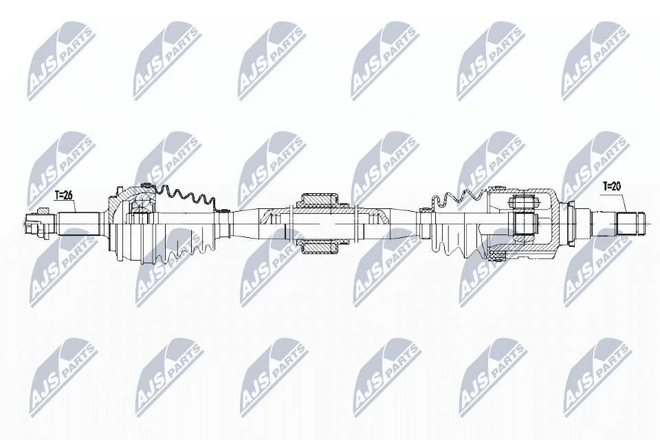 Albero motore/Semiasse - NPW-TY-085 NTY