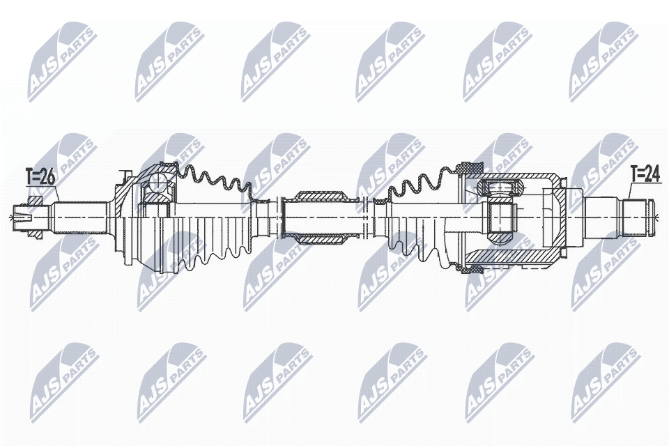 Albero motore/Semiasse - NPW-TY-155 NTY