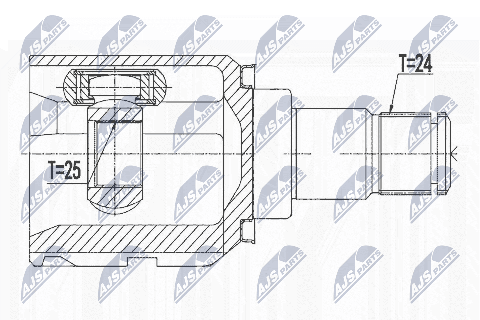 Kit giunti, Semiasse - NPW-TY-156 NTY