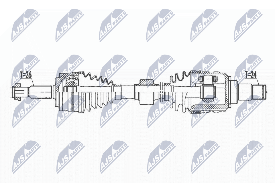 Albero motore/Semiasse - NPW-TY-167 NTY