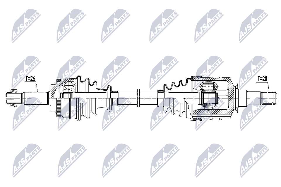 Приводной вал - NPW-TY-190 NTY