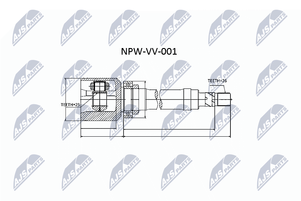 Gelenksatz, Antriebswelle - NPW-VV-001 NTY