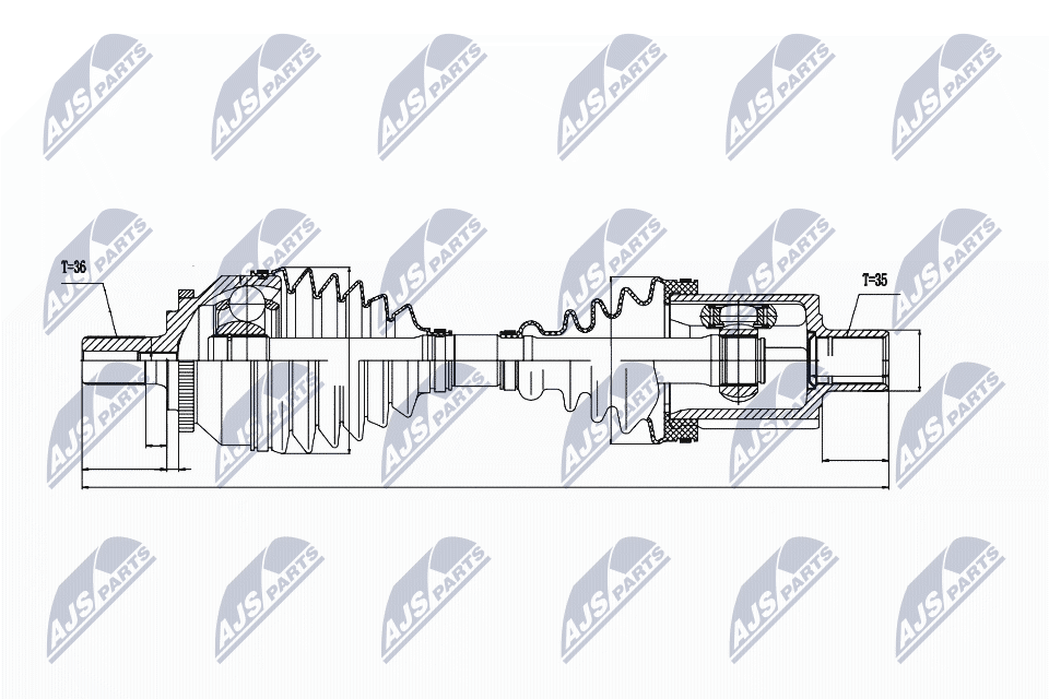 Albero motore/Semiasse - NPW-VV-018 NTY