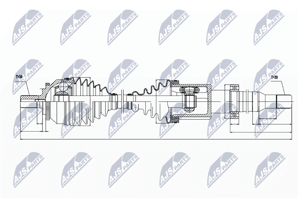 Albero motore/Semiasse - NPW-VV-019 NTY