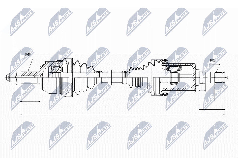 Albero motore/Semiasse - NPW-VV-022 NTY