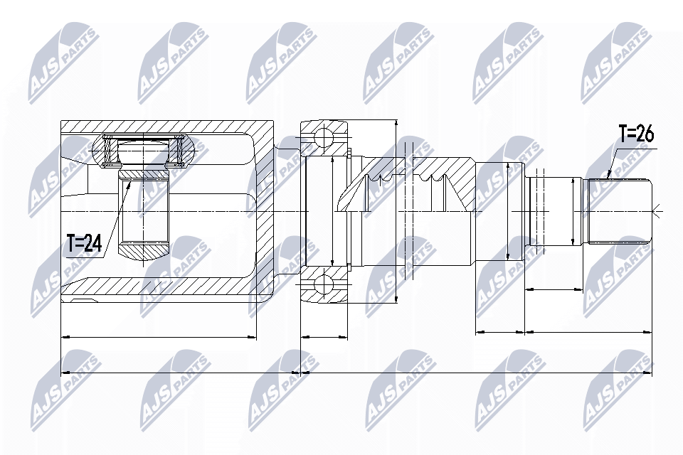 Gelenksatz, Antriebswelle - NPW-VV-066 NTY
