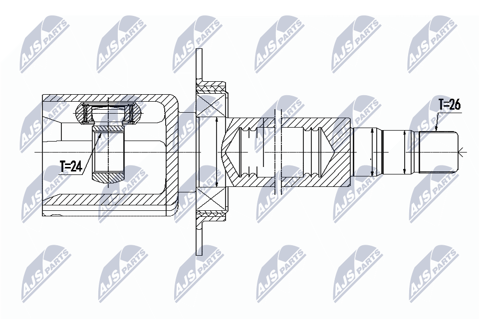 Gelenksatz, Antriebswelle - NPW-VV-091 NTY