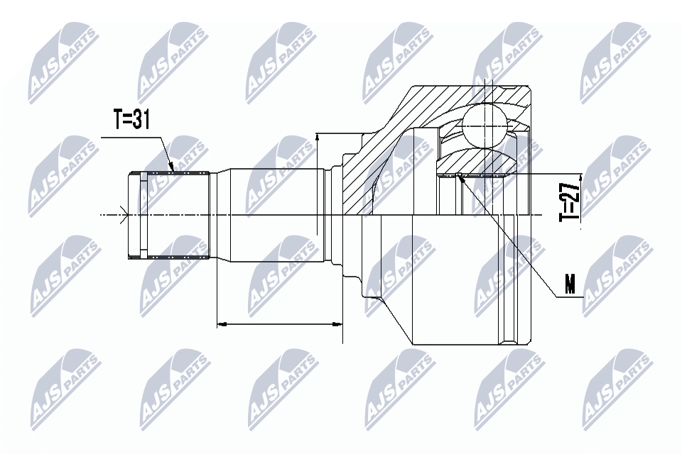 Gelenksatz, Antriebswelle - NPW-VV-095 NTY