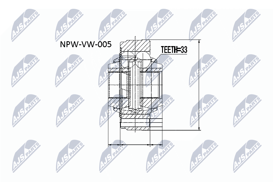 Joint Kit, drive shaft - NPW-VW-005 NTY