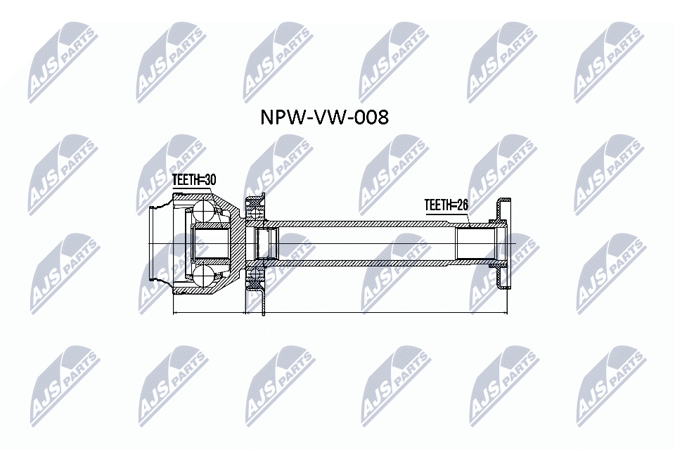 Kit giunti, Semiasse - NPW-VW-008 NTY