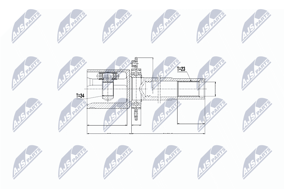 Gelenksatz, Antriebswelle - NPW-VW-026 NTY