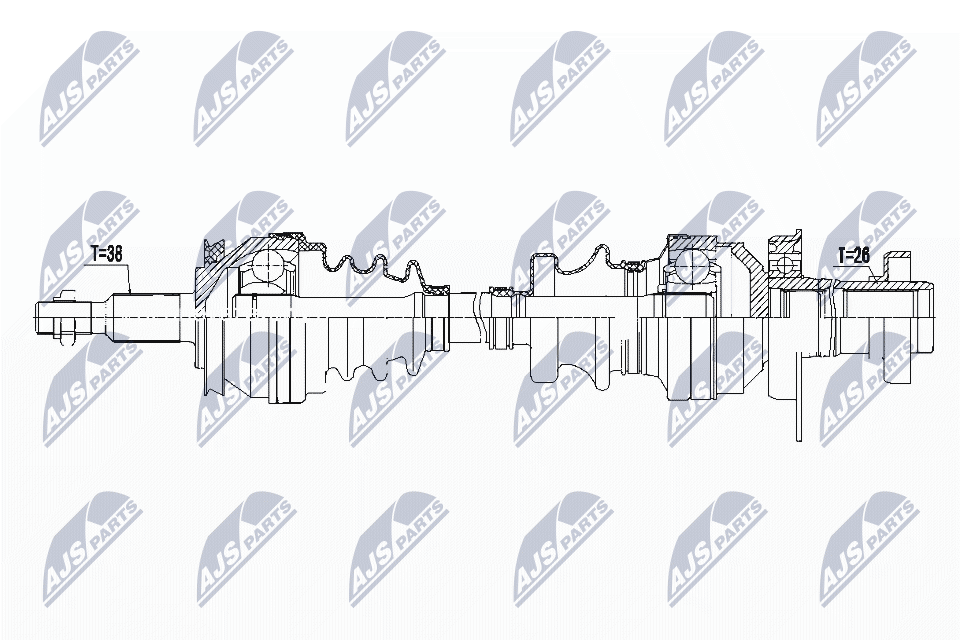 Albero motore/Semiasse - NPW-VW-121 NTY