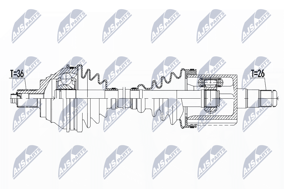 Albero motore/Semiasse - NPW-VW-133 NTY