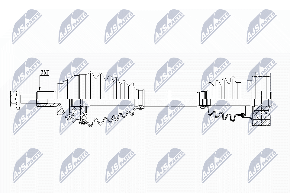 Albero motore/Semiasse - NPW-VW-151 NTY