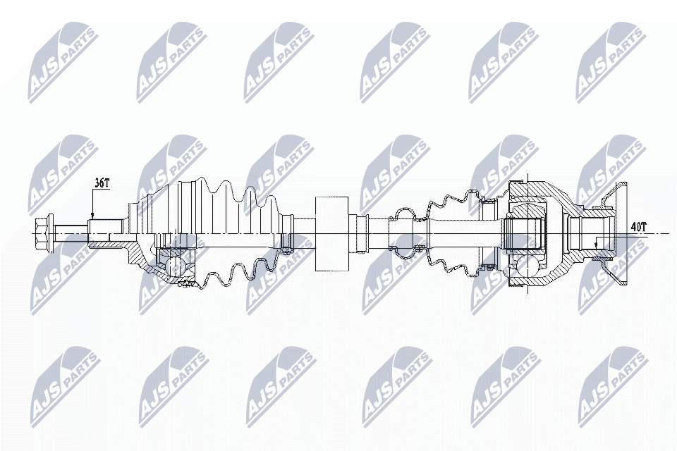 Albero motore/Semiasse - NPW-VW-157 NTY