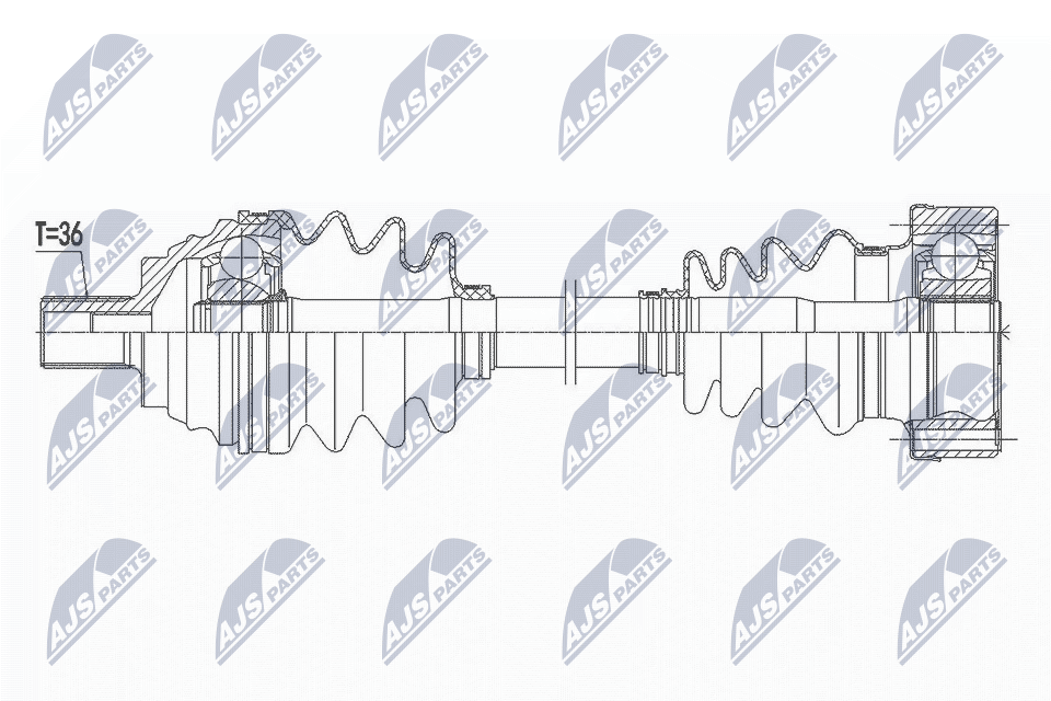 Albero motore/Semiasse - NPW-VW-160 NTY