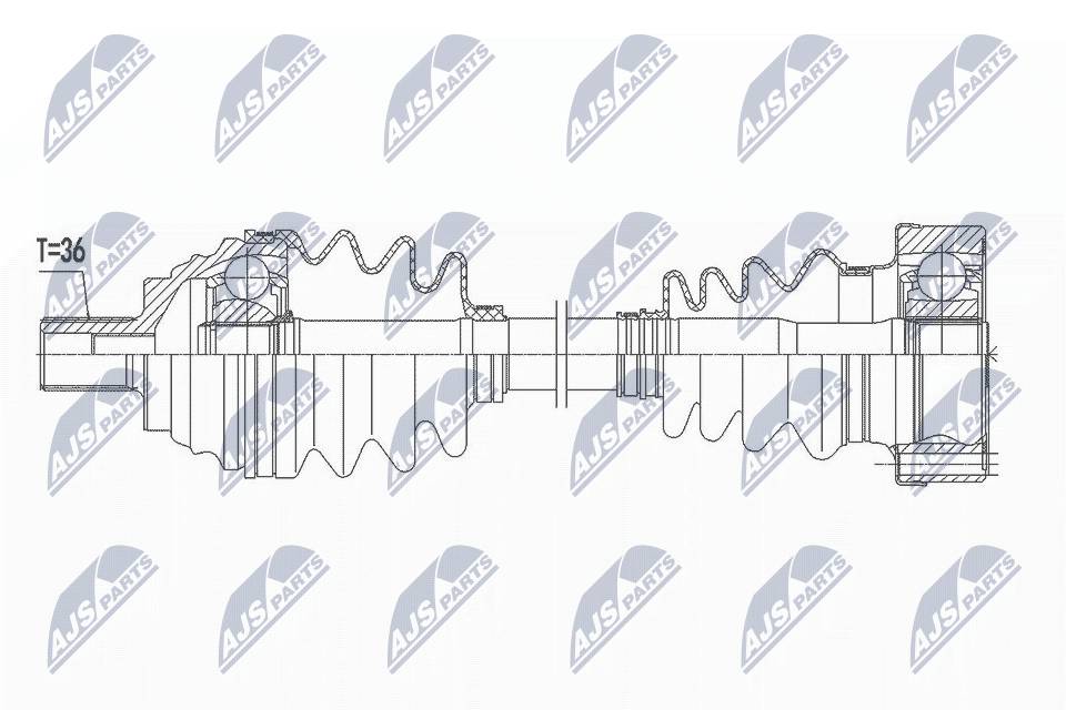 Albero motore/Semiasse - NPW-VW-161 NTY