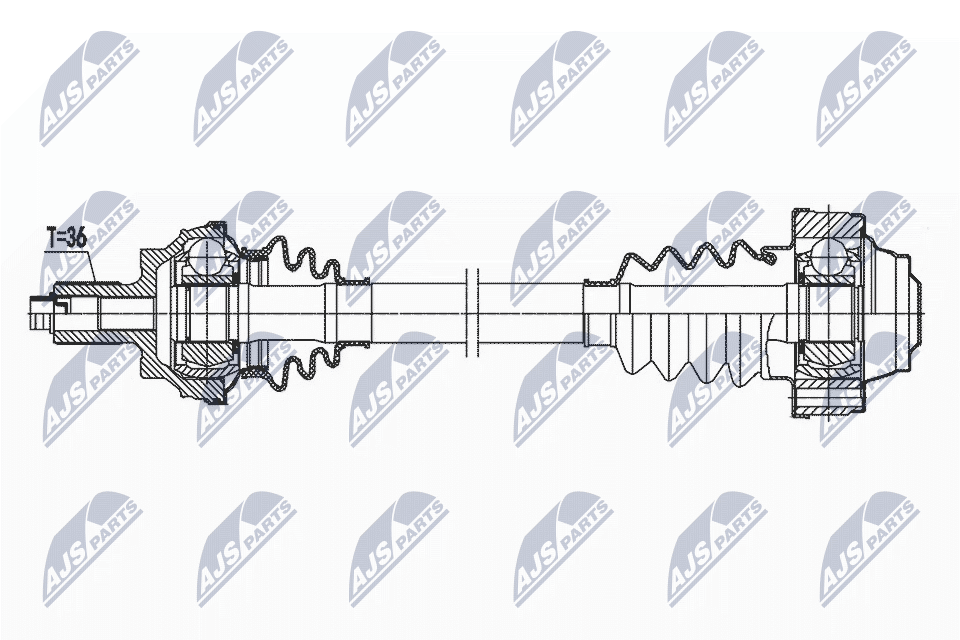 Albero motore/Semiasse - NPW-VW-169 NTY