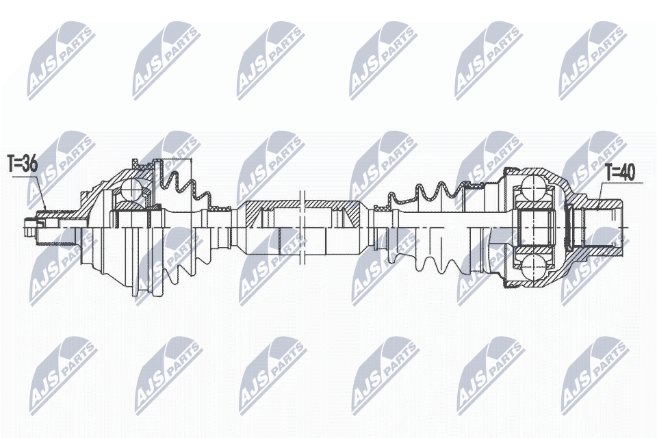 Drive Shaft - NPW-VW-175 NTY