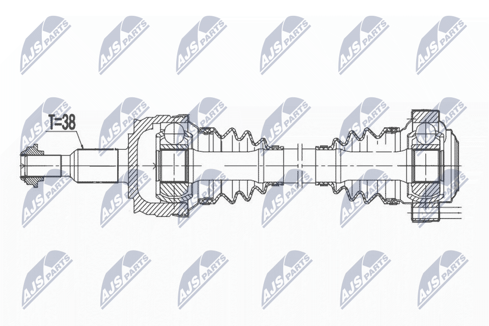 Drive Shaft - NPW-VW-176 NTY