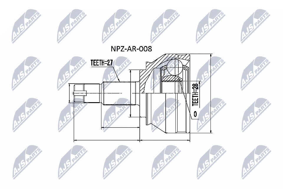 Joint Kit, drive shaft - NPZ-AR-008 NTY