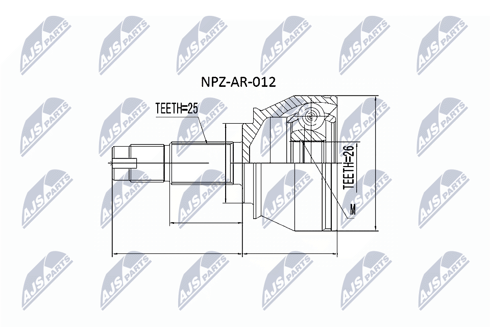 Joint Kit, drive shaft - NPZ-AR-012 NTY