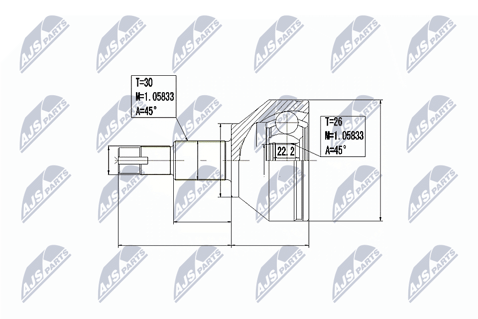 Joint Kit, drive shaft - NPZ-AR-014 NTY