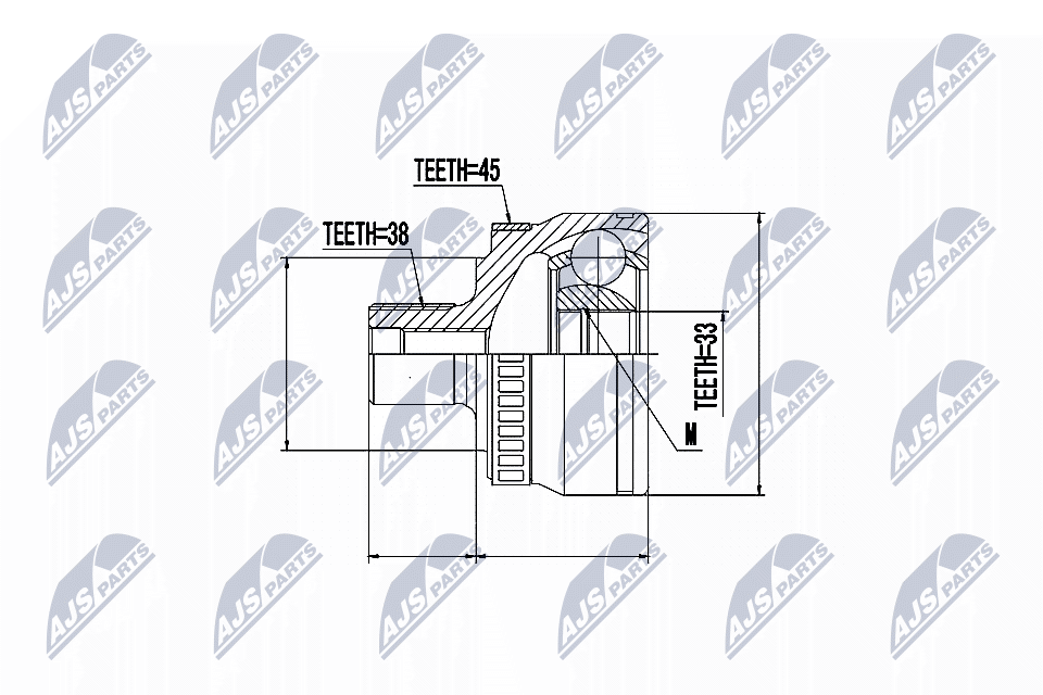 Kit giunti, Semiasse - NPZ-AU-046 NTY