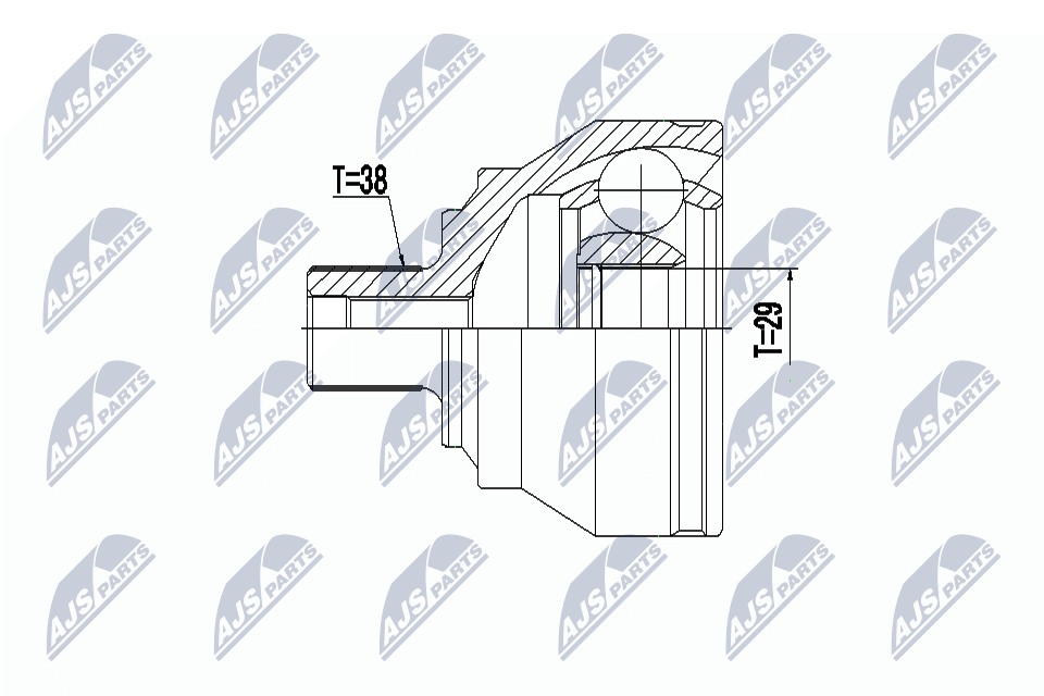 Kit giunti, Semiasse - NPZ-AU-049 NTY