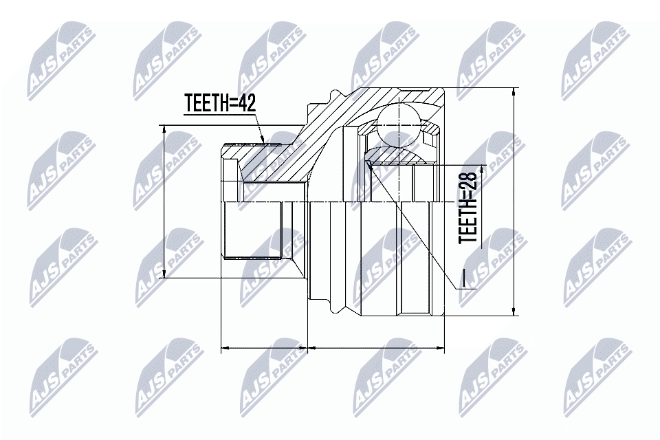 Kit giunti, Semiasse - NPZ-AU-054 NTY