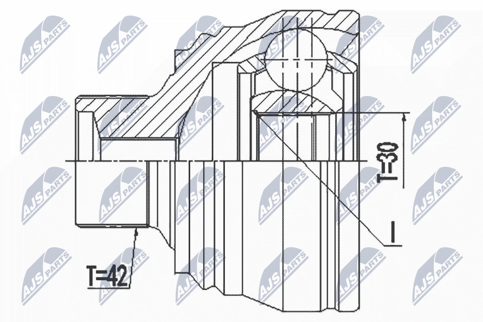 Gelenksatz, Antriebswelle - NPZ-AU-057 NTY