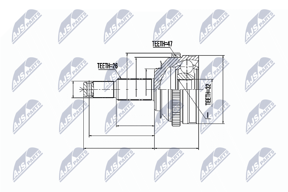Joint Kit, drive shaft - NPZ-CH-001 NTY