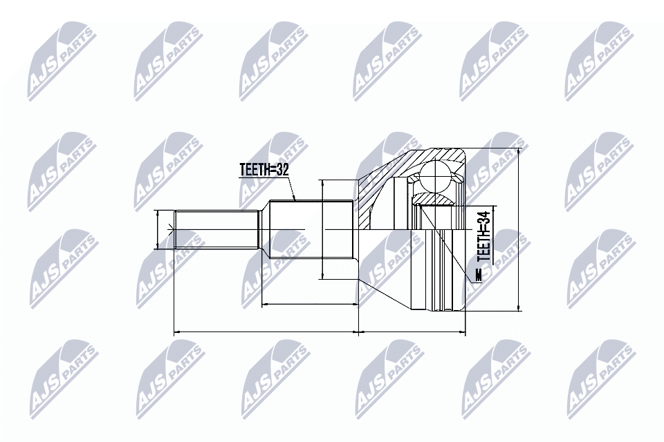 Kit giunti, Semiasse - NPZ-CH-007 NTY