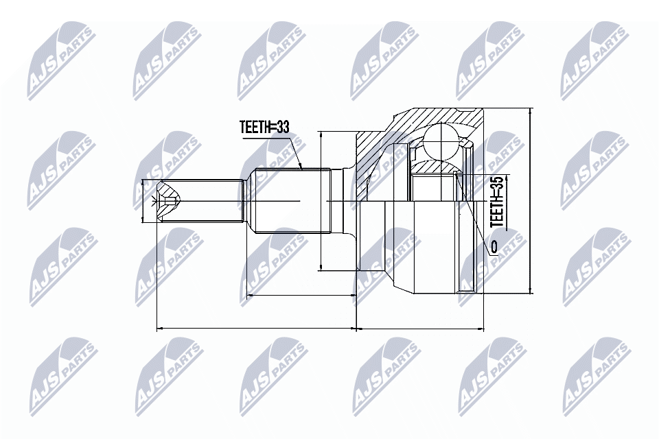 Gelenksatz, Antriebswelle - NPZ-CH-019 NTY