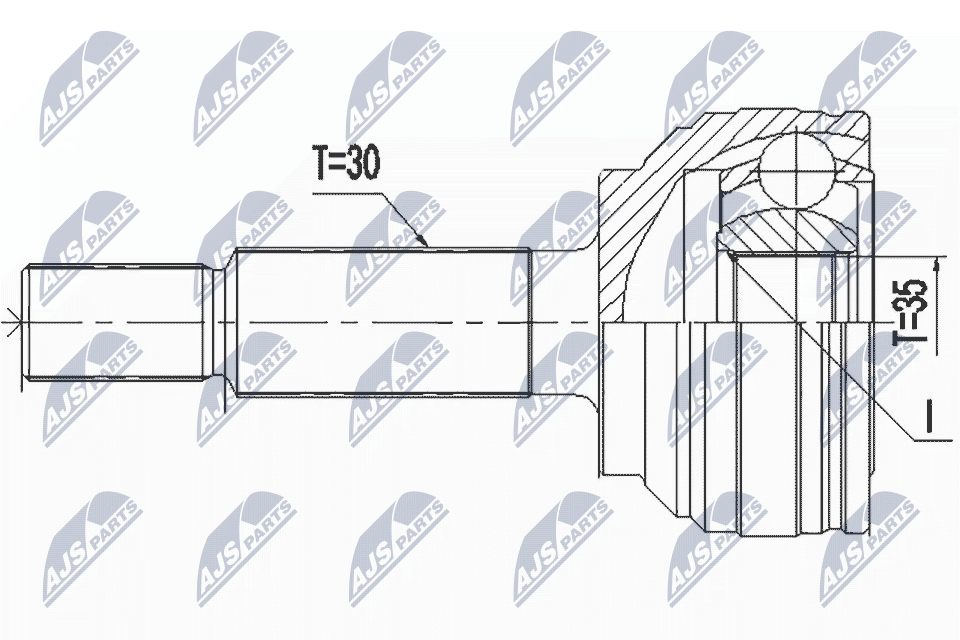 Gelenksatz, Antriebswelle - NPZ-CH-034 NTY