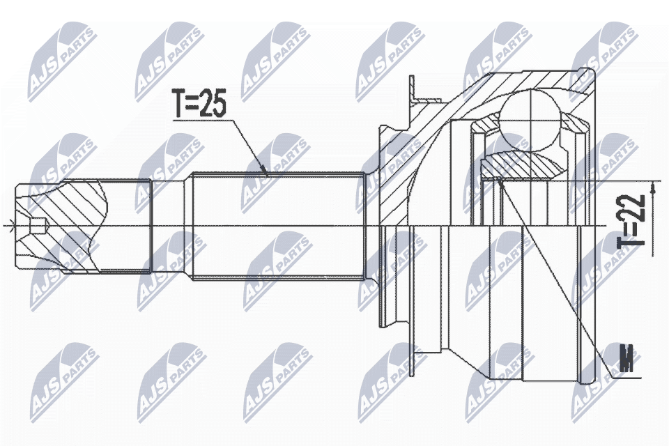 Gelenksatz, Antriebswelle - NPZ-CH-040 NTY