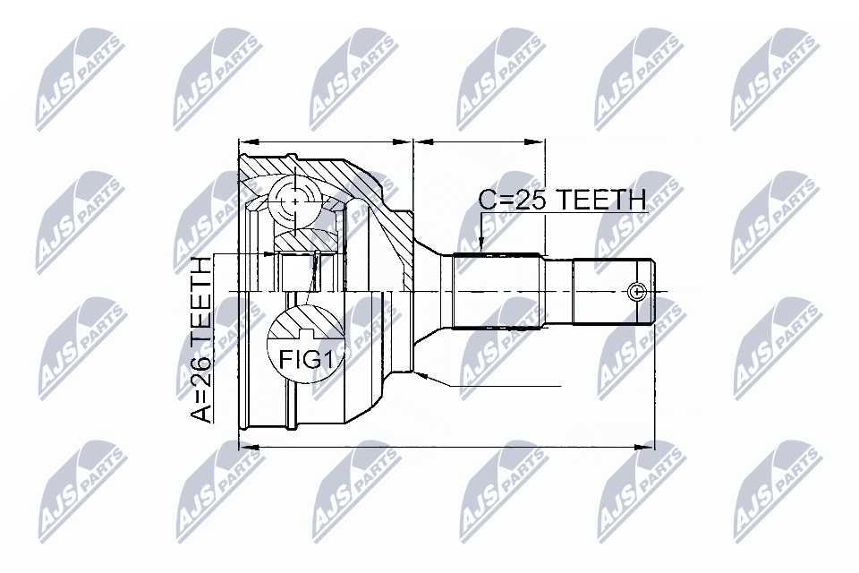 Joint Kit, drive shaft - NPZ-CT-020 NTY