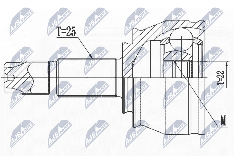 Joint Kit, drive shaft - NPZ-CT-024 NTY