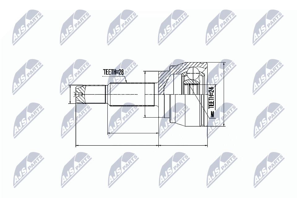 Gelenksatz, Antriebswelle - NPZ-DW-025 NTY