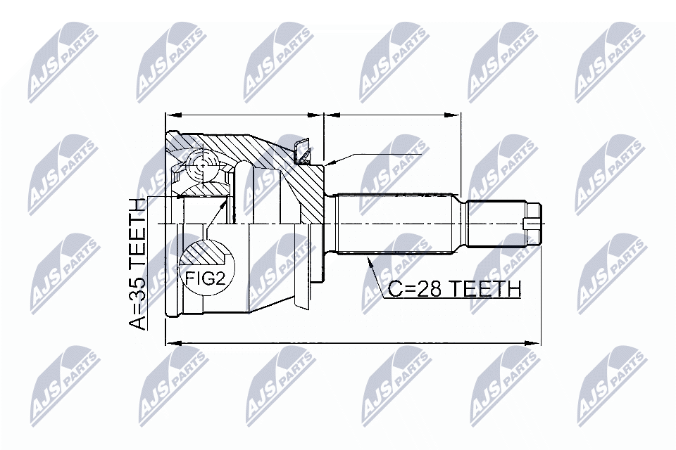 Gelenksatz, Antriebswelle - NPZ-DW-026 NTY