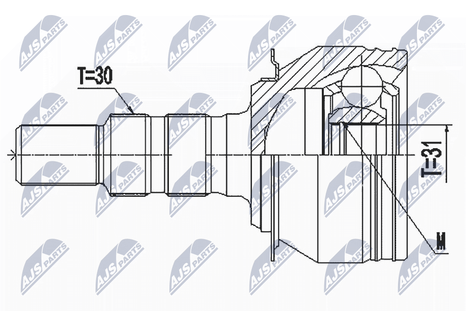 Joint Kit, drive shaft - NPZ-DW-032 NTY