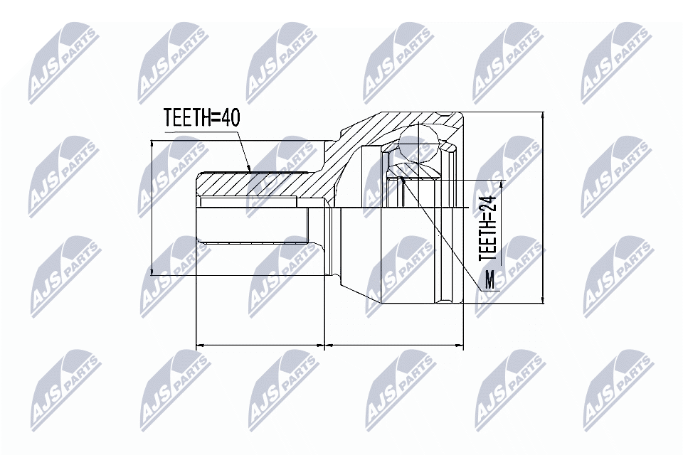 Kit giunti, Semiasse - NPZ-FR-021 NTY