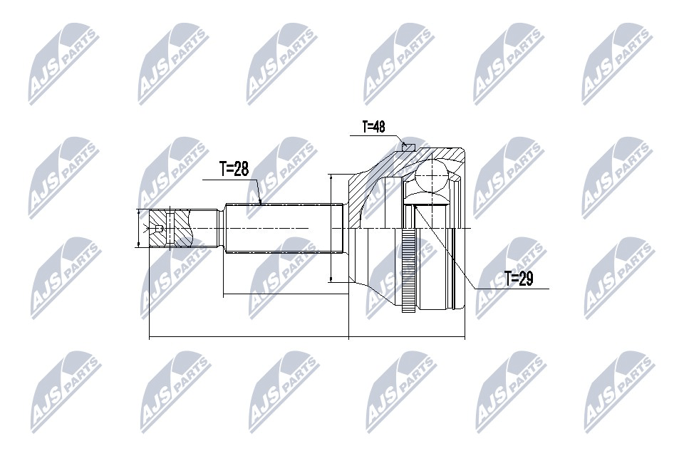 Joint Kit, drive shaft - NPZ-FR-033 NTY