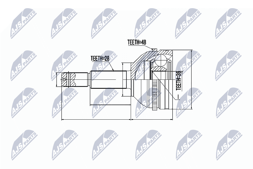 Kit giunti, Semiasse - NPZ-FR-035 NTY