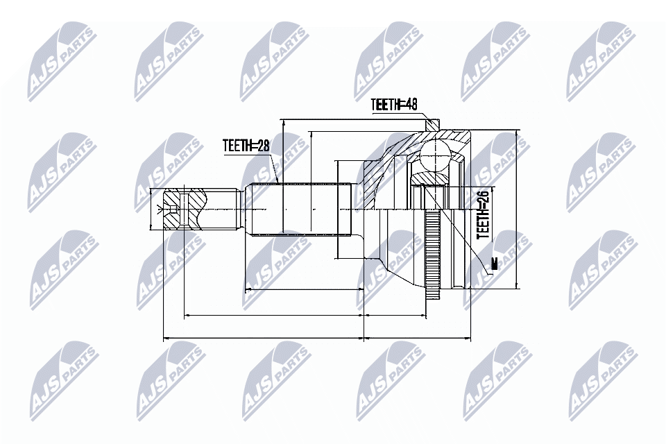 Joint Kit, drive shaft - NPZ-FR-037 NTY