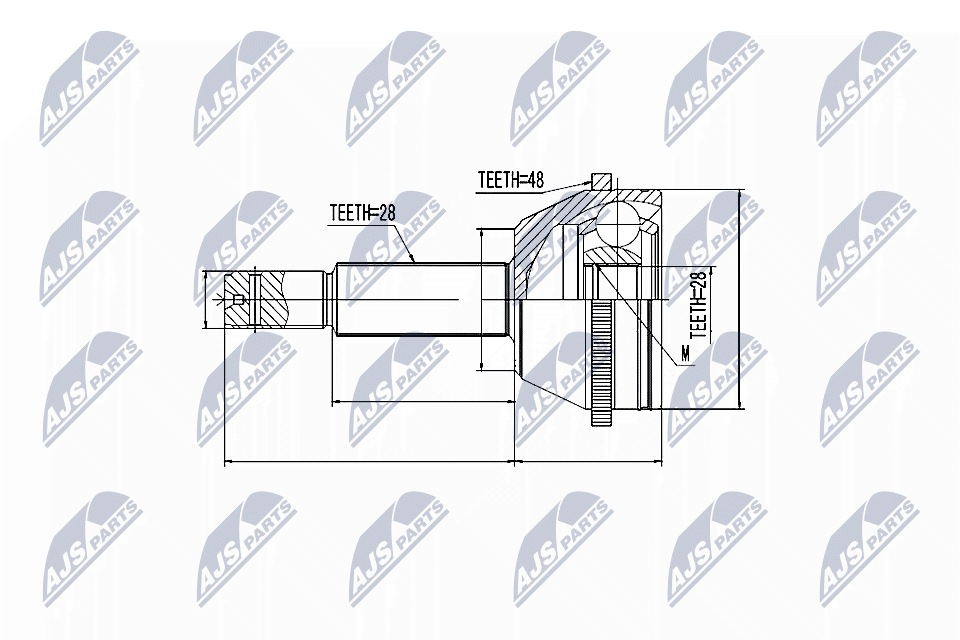 Joint Kit, drive shaft - NPZ-FR-038 NTY