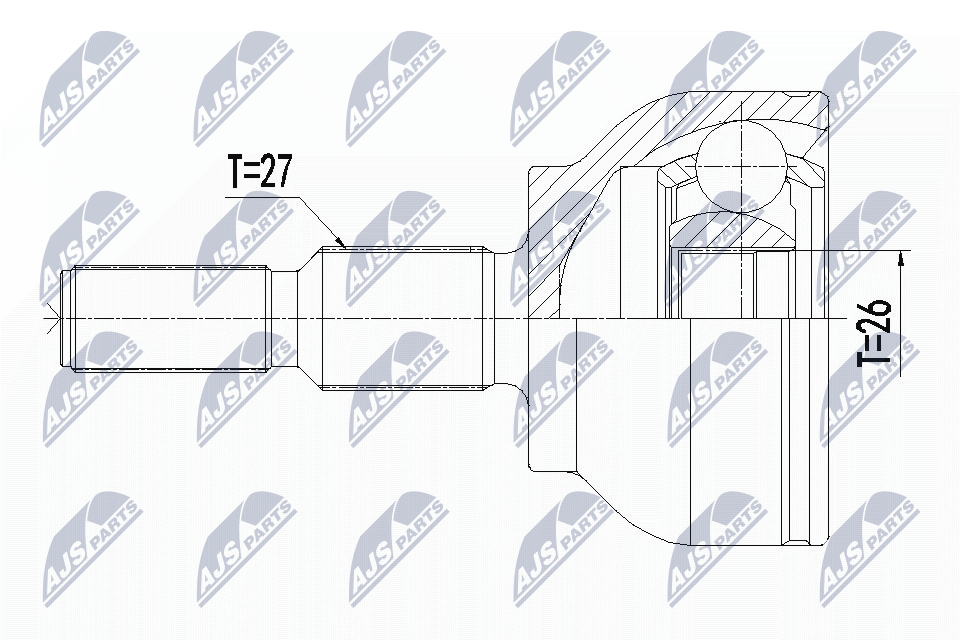 Gelenksatz, Antriebswelle - NPZ-FR-044 NTY
