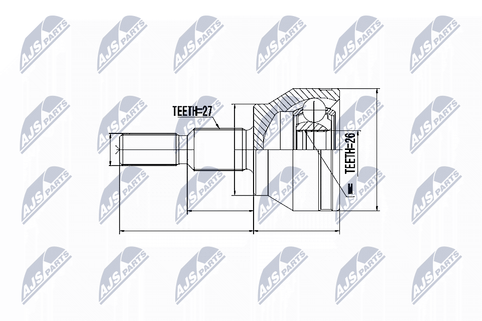Шарнирный комплект, приводной вал - NPZ-FR-050 NTY