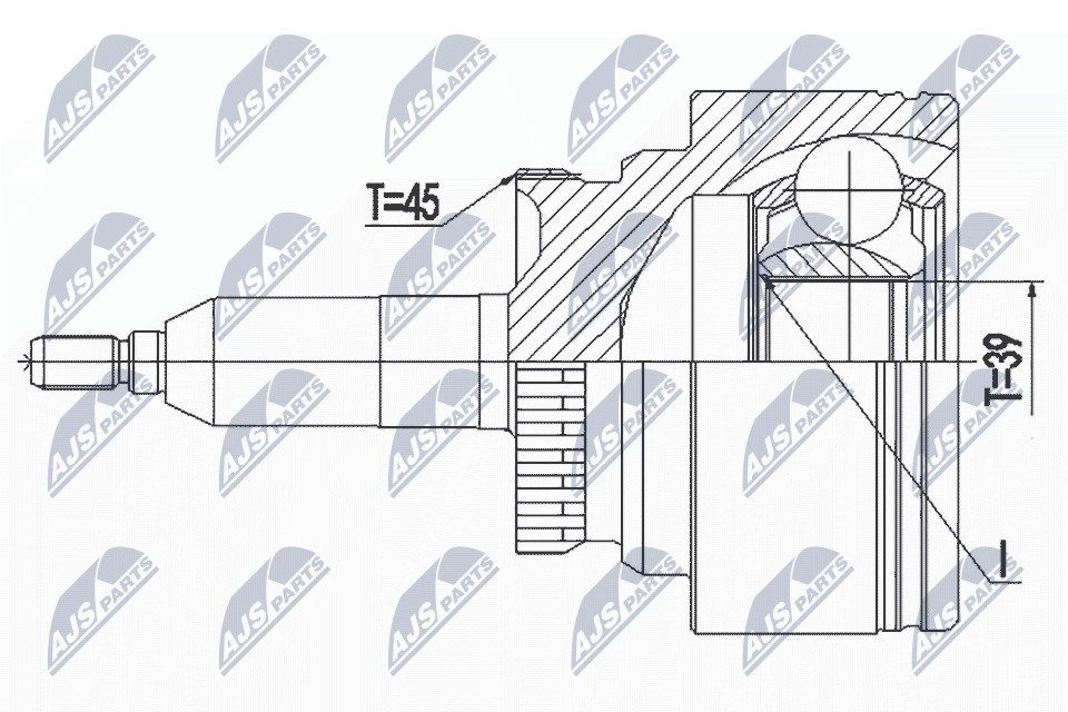Kit giunti, Semiasse - NPZ-FR-055 NTY